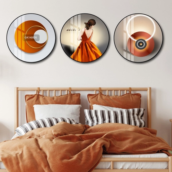 Tranh Tròn Treo Tường Cô Gái Nghệ Thuật