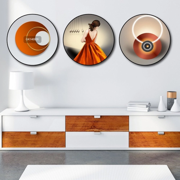 Tranh Tròn Treo Tường Cô Gái Nghệ Thuật