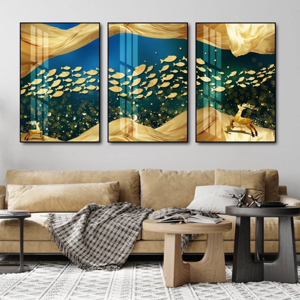 Tranh Treo Tường Đàn Cá Vàng Nghệ Thuật