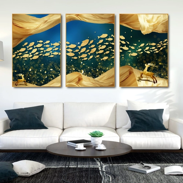 Tranh Treo Tường Đàn Cá Vàng Nghệ Thuật