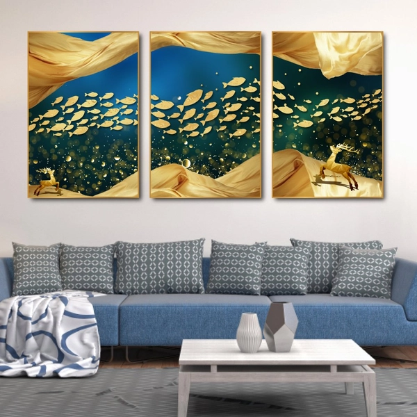 Tranh Treo Tường Đàn Cá Vàng Nghệ Thuật