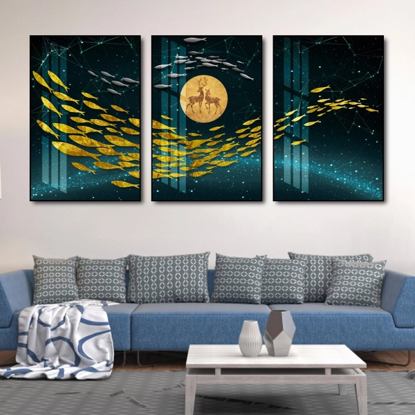 Tranh Treo Tường Đàn Cá Vàng Nghệ Thuật