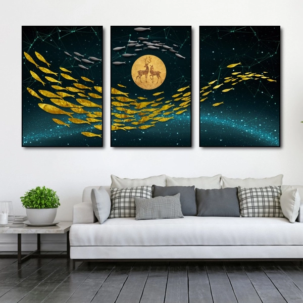 Tranh Treo Tường Đàn Cá Vàng Nghệ Thuật