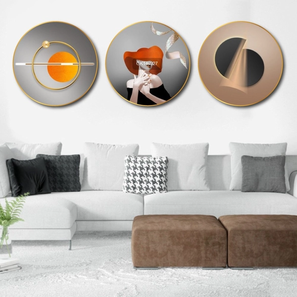 Tranh Tròn Treo Tường Cô Gái Nghệ Thuật