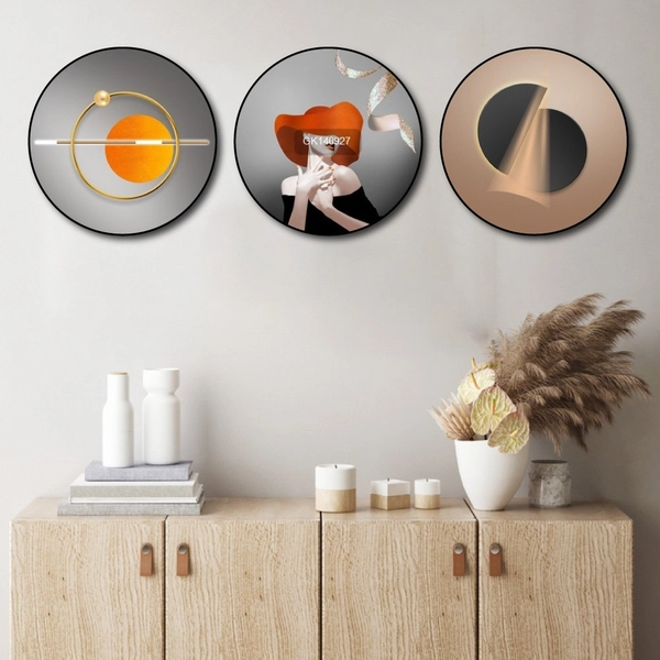 Tranh Tròn Treo Tường Cô Gái Nghệ Thuật