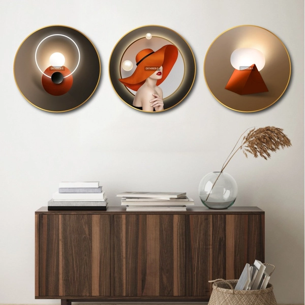 Tranh Tròn Treo Tường Cô Gái Nghệ Thuật