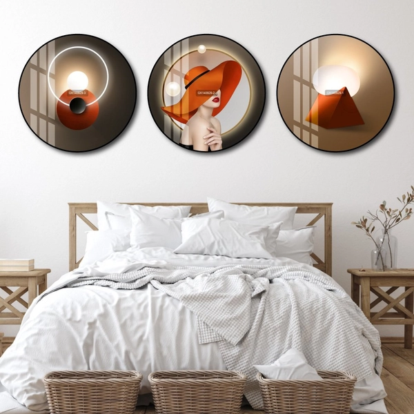 Tranh Tròn Treo Tường Cô Gái Nghệ Thuật