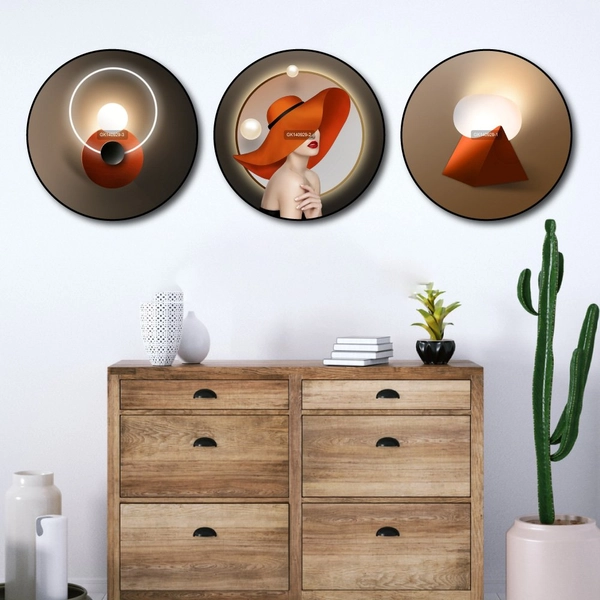 Tranh Tròn Treo Tường Cô Gái Nghệ Thuật