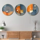 Tranh Tròn Treo Tường Hình Học Trừu Tượng