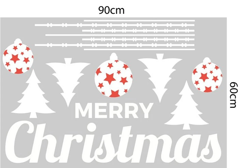 Combo decal trang trí noel đôi tuần lộc đón giáng sinh