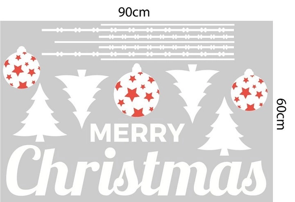 Combo decal trang trí noel đôi tuần lộc đón giáng sinh