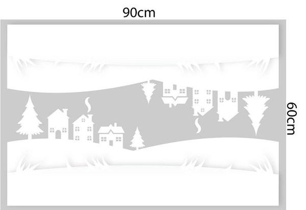 Combo decal trang trí noel đôi tuần lộc đón giáng sinh