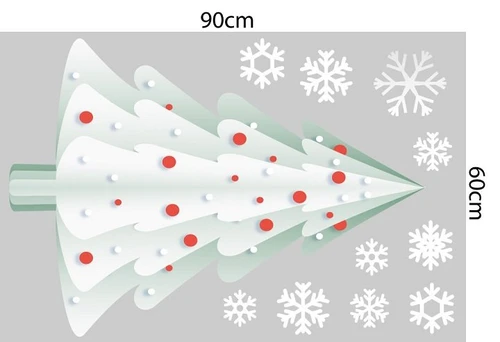 Combo decal trang trí noel đôi tuần lộc đón giáng sinh