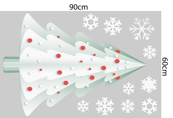 Combo decal trang trí noel đôi tuần lộc đón giáng sinh