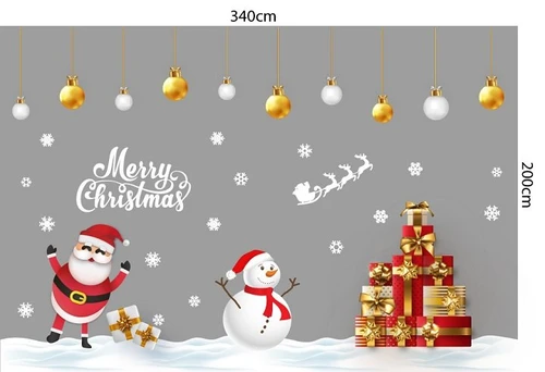 Combo decal trang trí noel giáng sinh may mắn