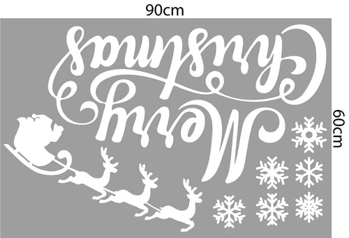 Combo decal trang trí noel giáng sinh may mắn