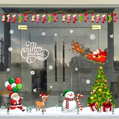 Combo decal trang trí noel giáng sinh hạnh phúc