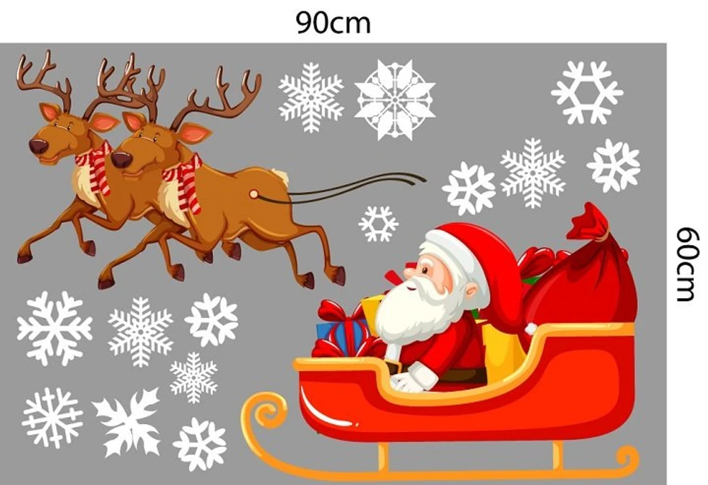 Combo decal trang trí noel giáng sinh hạnh phúc