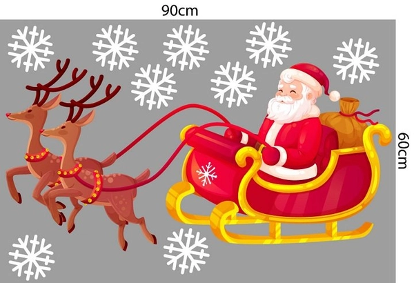 Combo decal trang trí noel giáng sinh vui vẻ năm mới hạnh phúc
