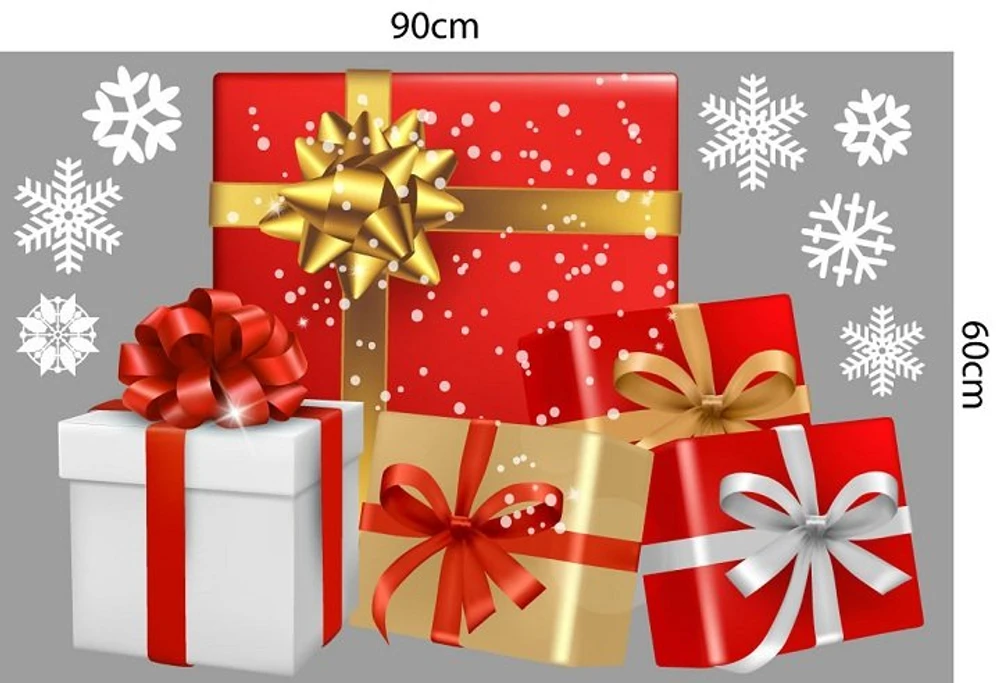 Combo decal trang trí noel giáng sinh vui vẻ năm mới hạnh phúc