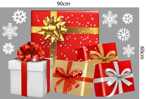 Combo decal trang trí noel giáng sinh vui vẻ năm mới hạnh phúc