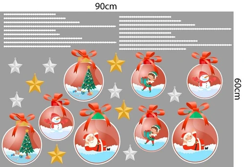 Combo decal trang trí noel giáng sinh vui vẻ năm mới hạnh phúc