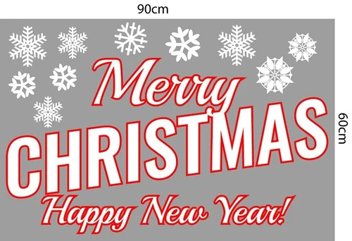 Combo decal trang trí noel giáng sinh vui vẻ năm mới hạnh phúc