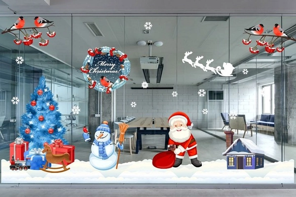 Combo decal trang trí noel giáng sinh yên bình
