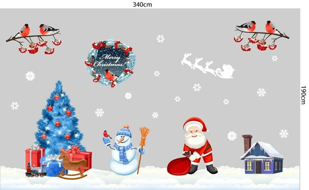 Combo decal trang trí noel giáng sinh yên bình