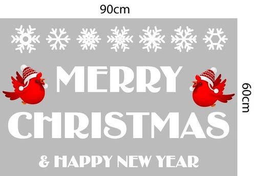 Combo decal trang trí noel xe quà đỏ may mắn