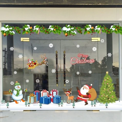 Combo decal trang trí noel quà tặng đêm giáng sinh