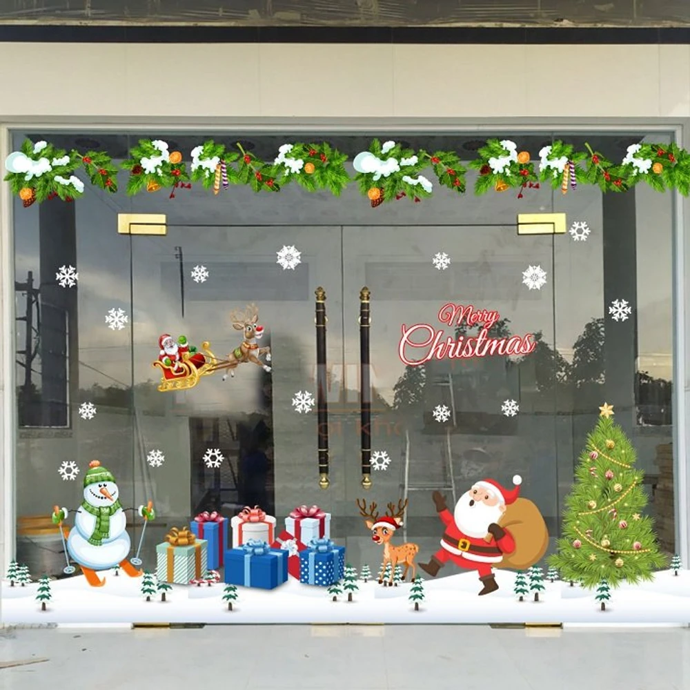 Combo decal trang trí noel quà tặng đêm giáng sinh