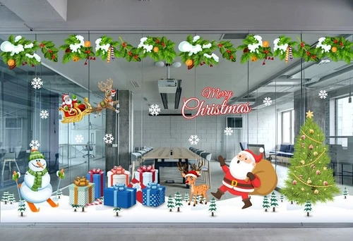 Combo decal trang trí noel quà tặng đêm giáng sinh
