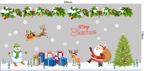 Combo decal trang trí noel quà tặng đêm giáng sinh