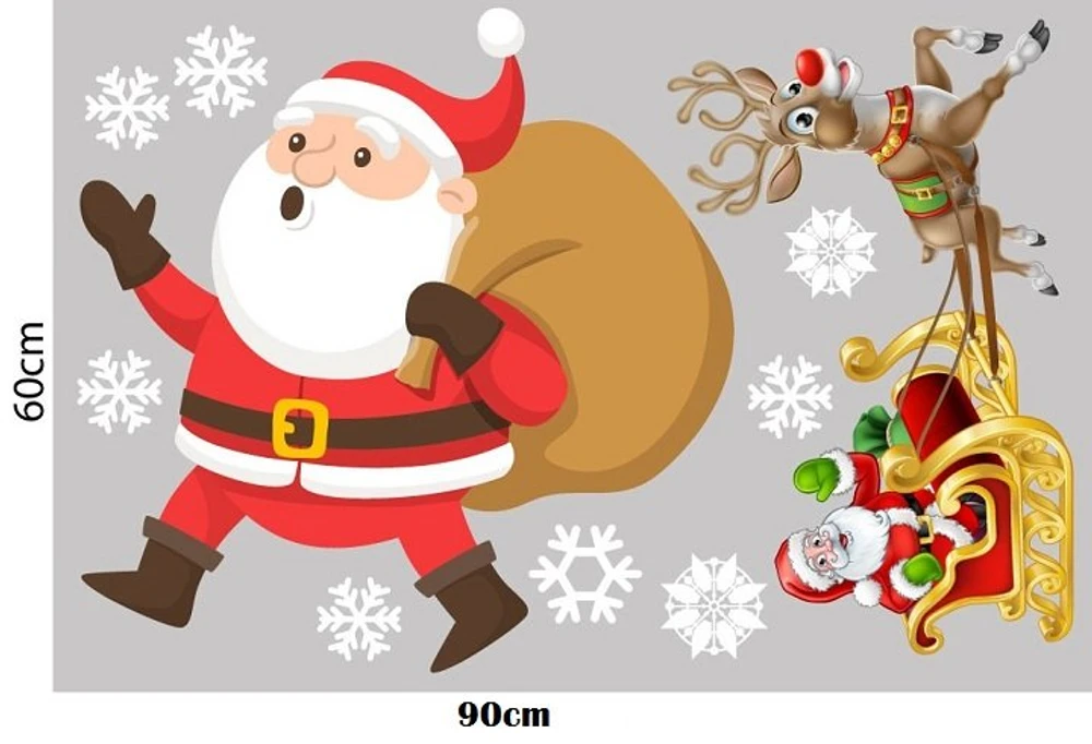 Combo decal trang trí noel quà tặng đêm giáng sinh