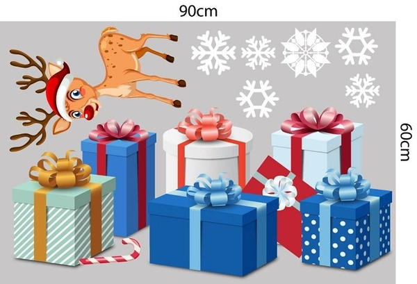 Combo decal trang trí noel quà tặng đêm giáng sinh