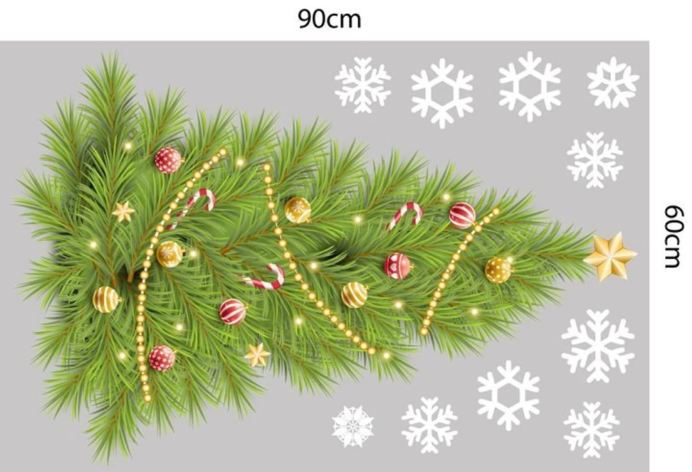 Combo decal trang trí noel quà tặng đêm giáng sinh