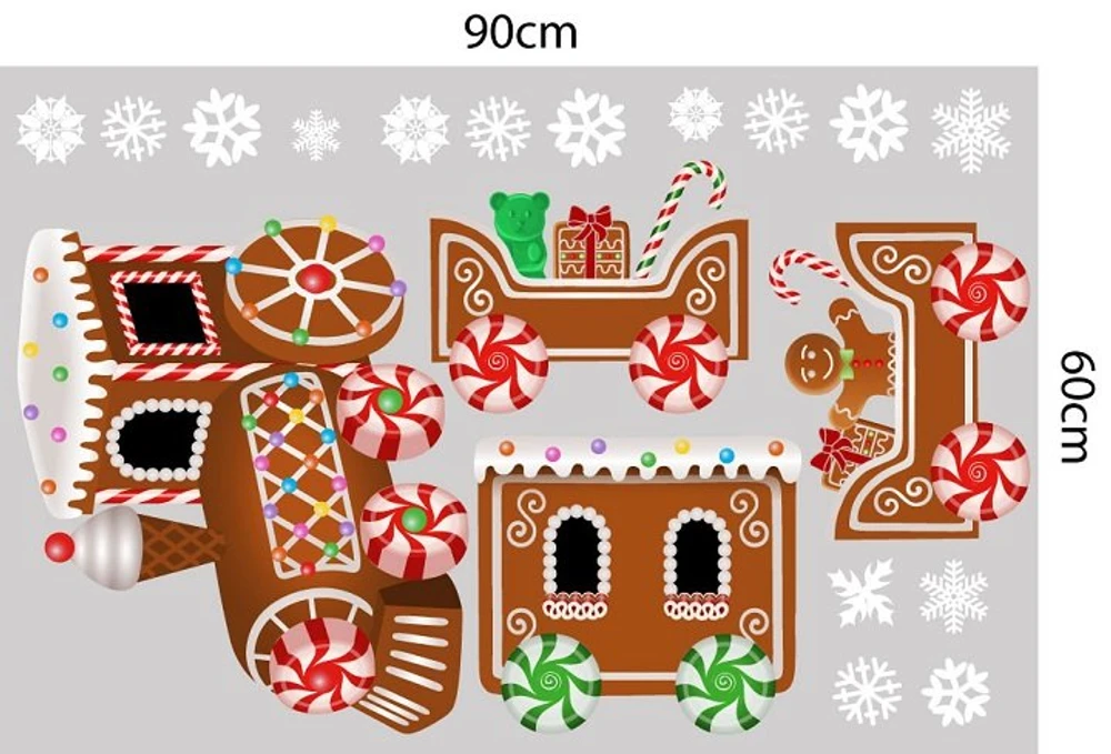 Combo Decal Trang Trí Noel Cảnh Đêm Giáng Sinh