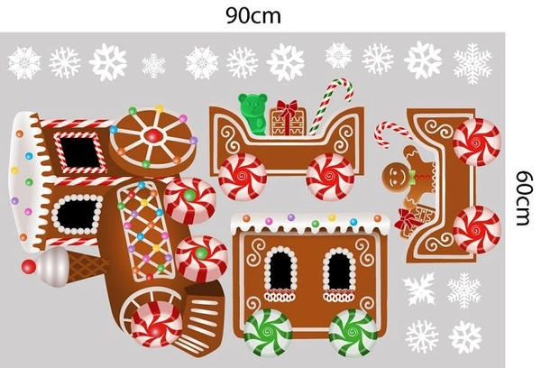 Combo Decal Trang Trí Noel Cảnh Đêm Giáng Sinh