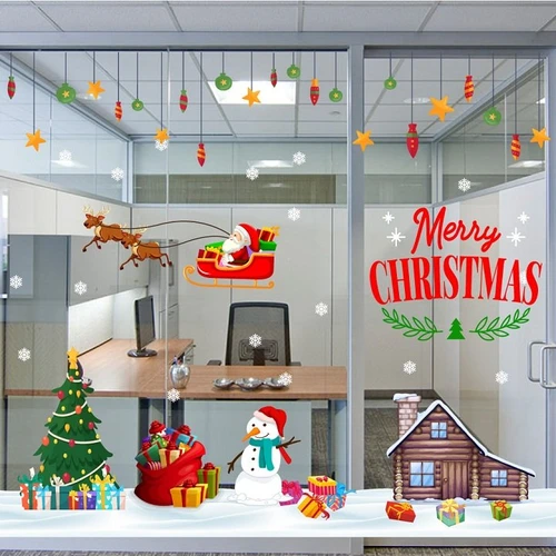 Combo decal trang trí noel đêm giáng sinh lung linh 2022