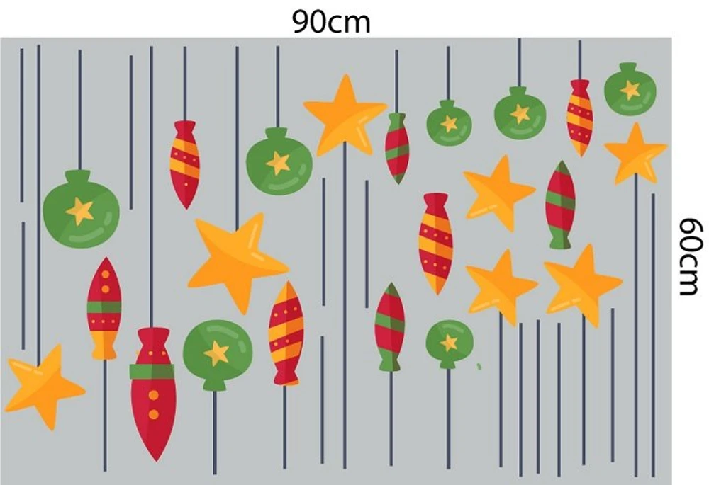 Combo decal trang trí noel đêm giáng sinh lung linh 2022