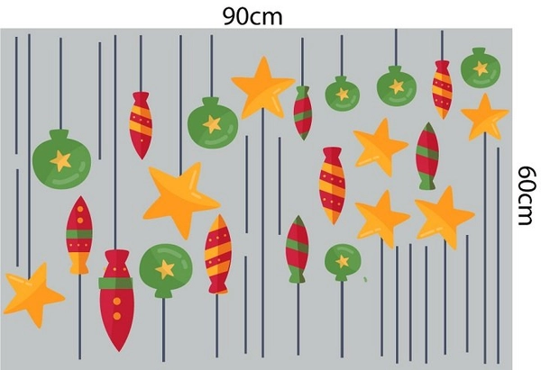 Combo decal trang trí noel đêm giáng sinh lung linh