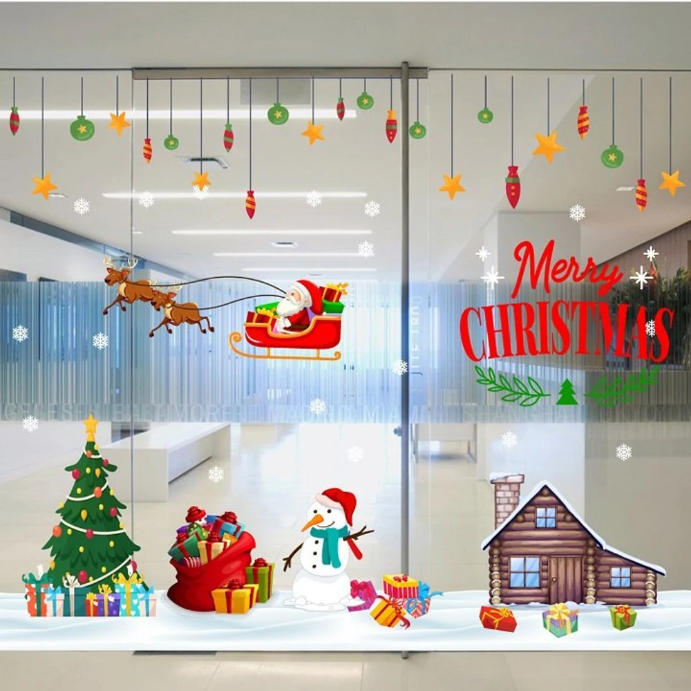 Combo decal trang trí noel đêm giáng sinh lung linh 2022