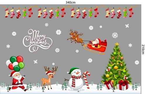 Combo decal trang trí noel giáng sinh hạnh phúc