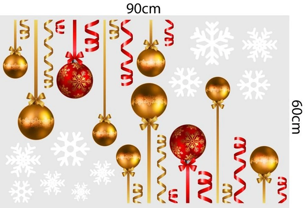 Combo decal trang trí noel ông già noel phát quà