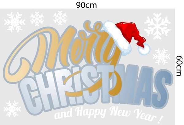 Combo decal trang trí noel ông già noel phát quà