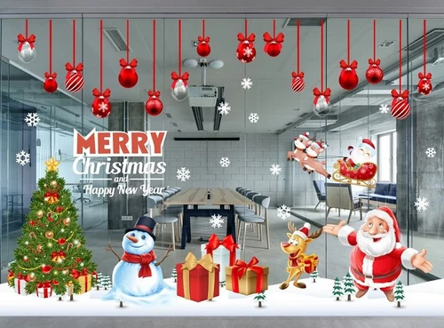 Combo decal trang trí noel giáng sinh yêu thương mẫu 2