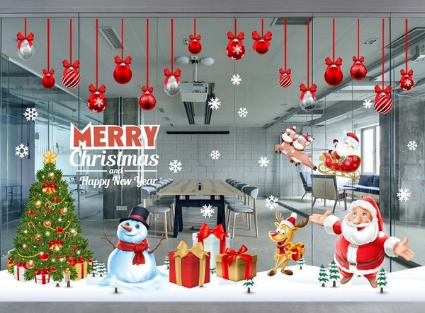 Combo decal trang trí noel giáng sinh yêu thương mẫu 2