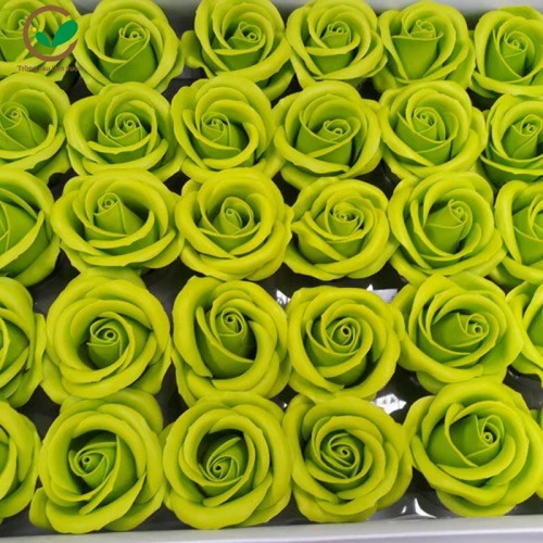 Hộp hoa hồng sáp thơm xanh cốm 50 bông
