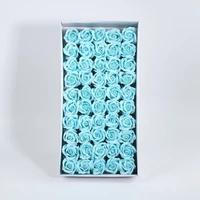 Hộp hoa hồng sáp thơm màu xanh biển 50 bông